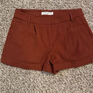 Amanda Uprichard High Waist Rust Shorts